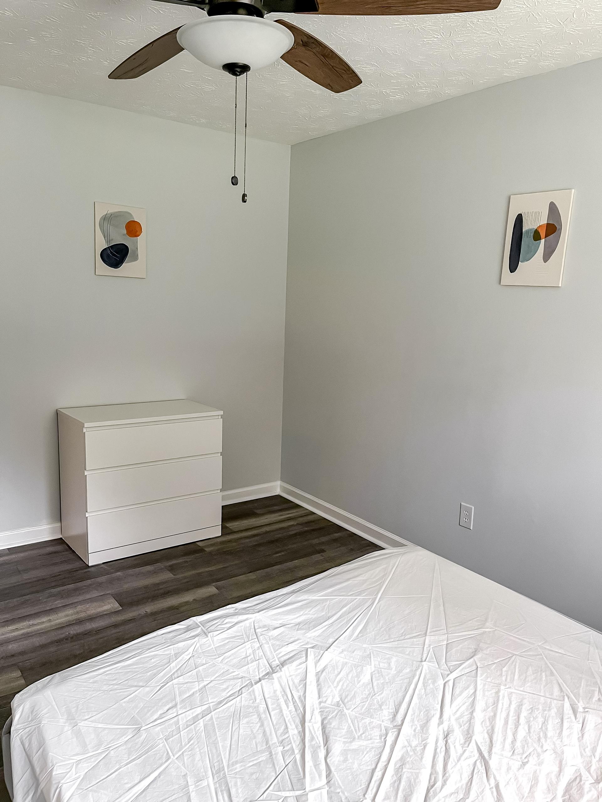 bedroom, detected: ceiling fan, bed