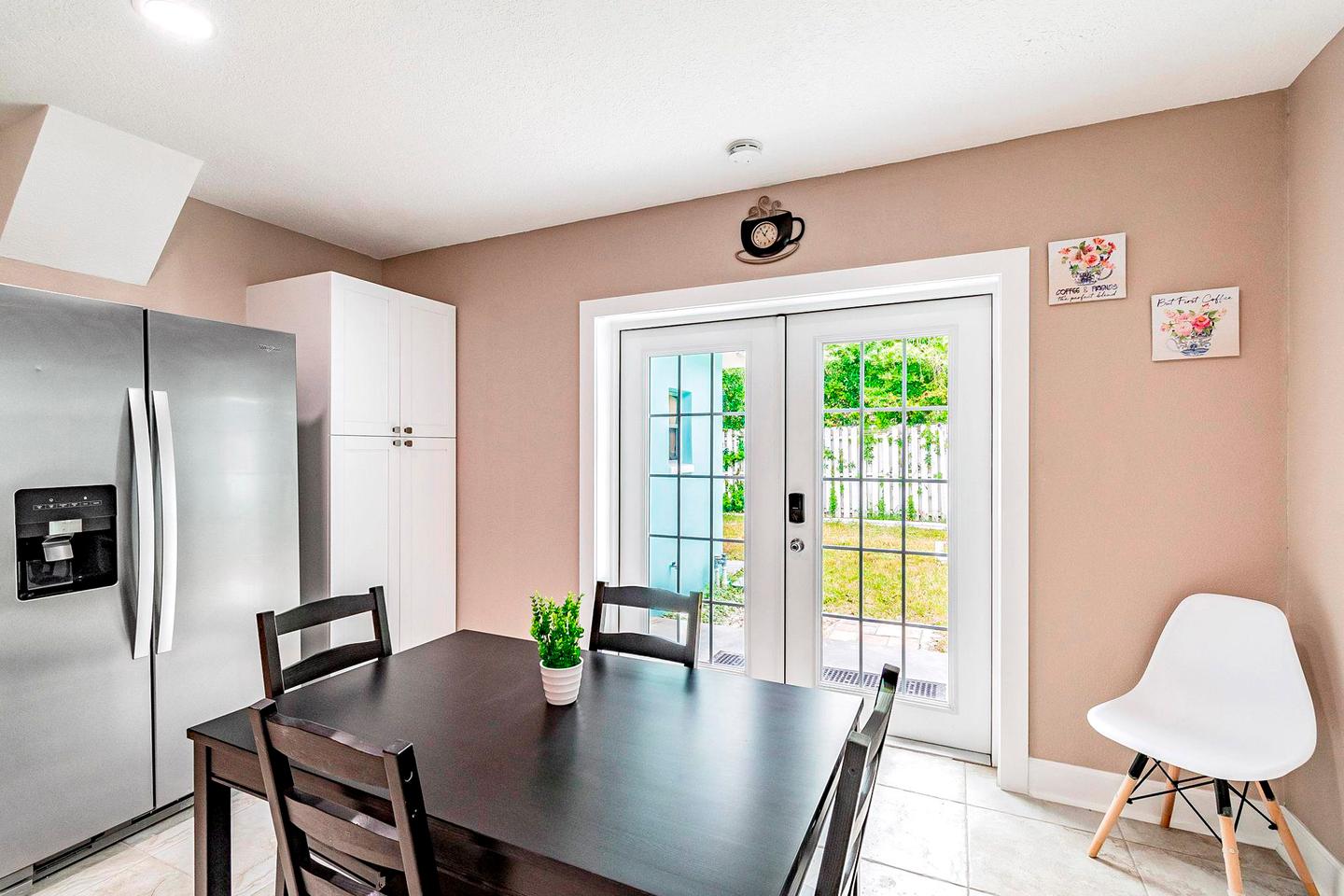 Common spaces including the kitchen