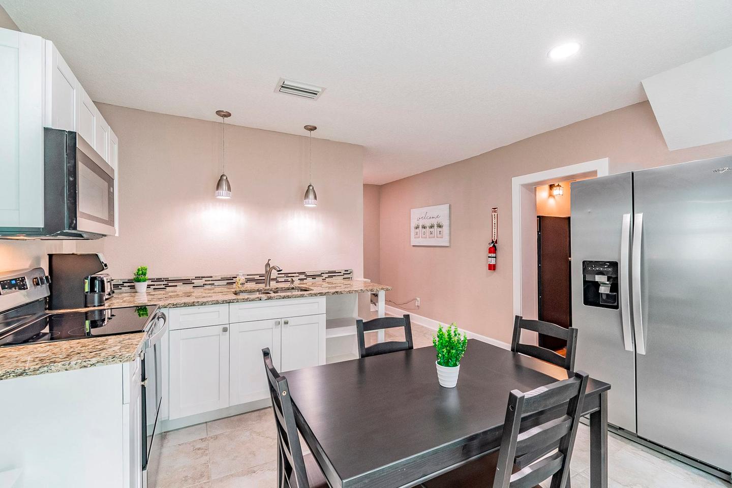 Common spaces including the kitchen