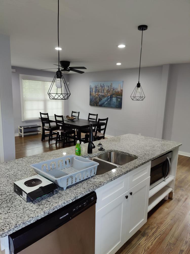 Common spaces including the kitchen