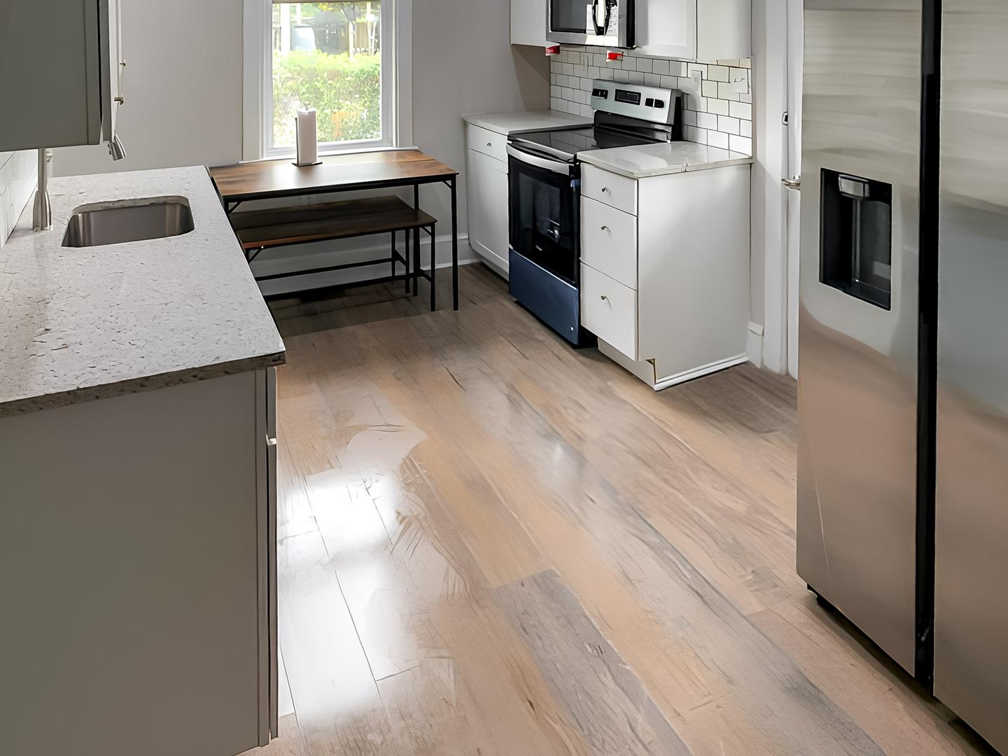 Common spaces including the kitchen
