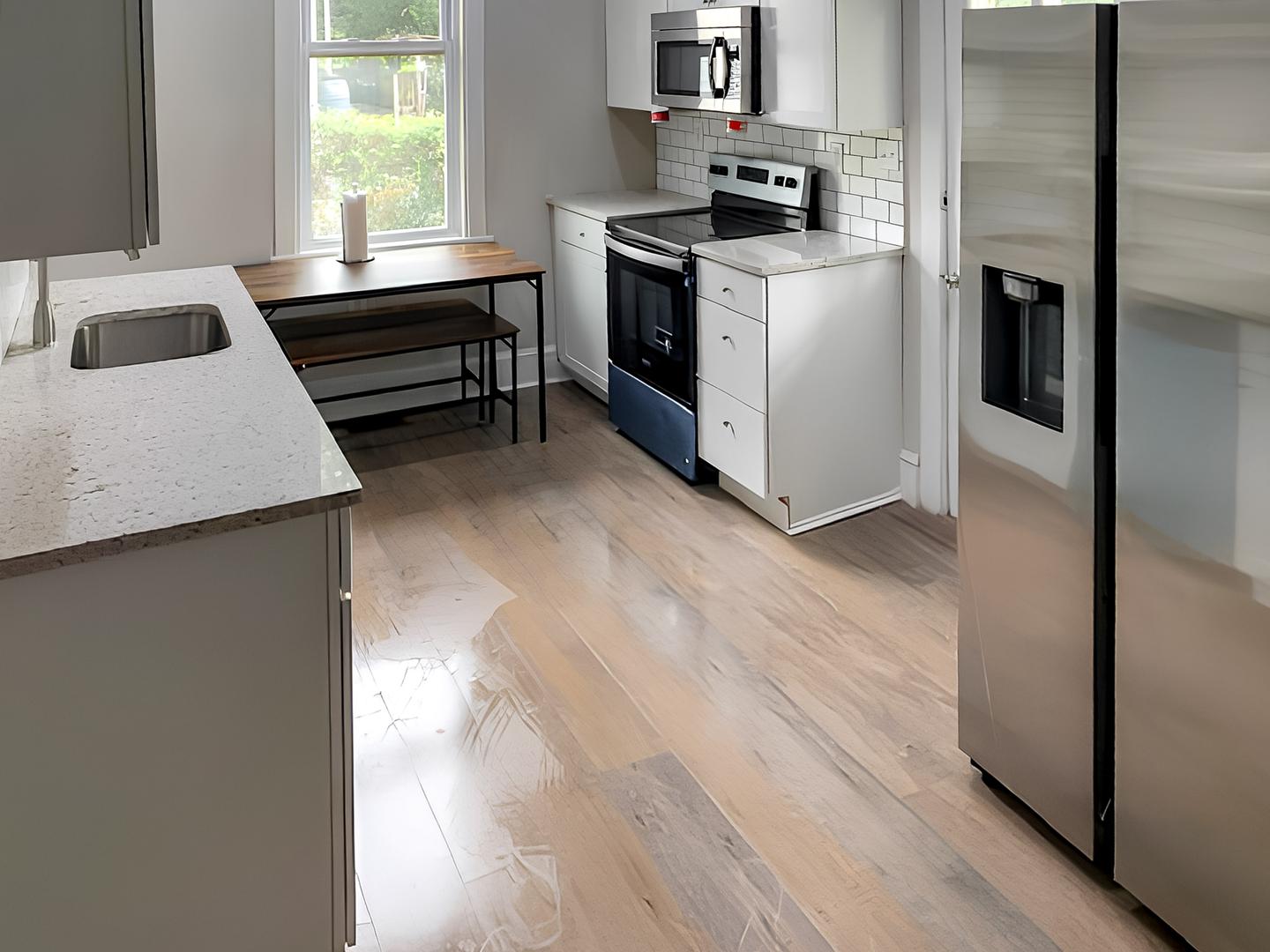 Common spaces including the kitchen