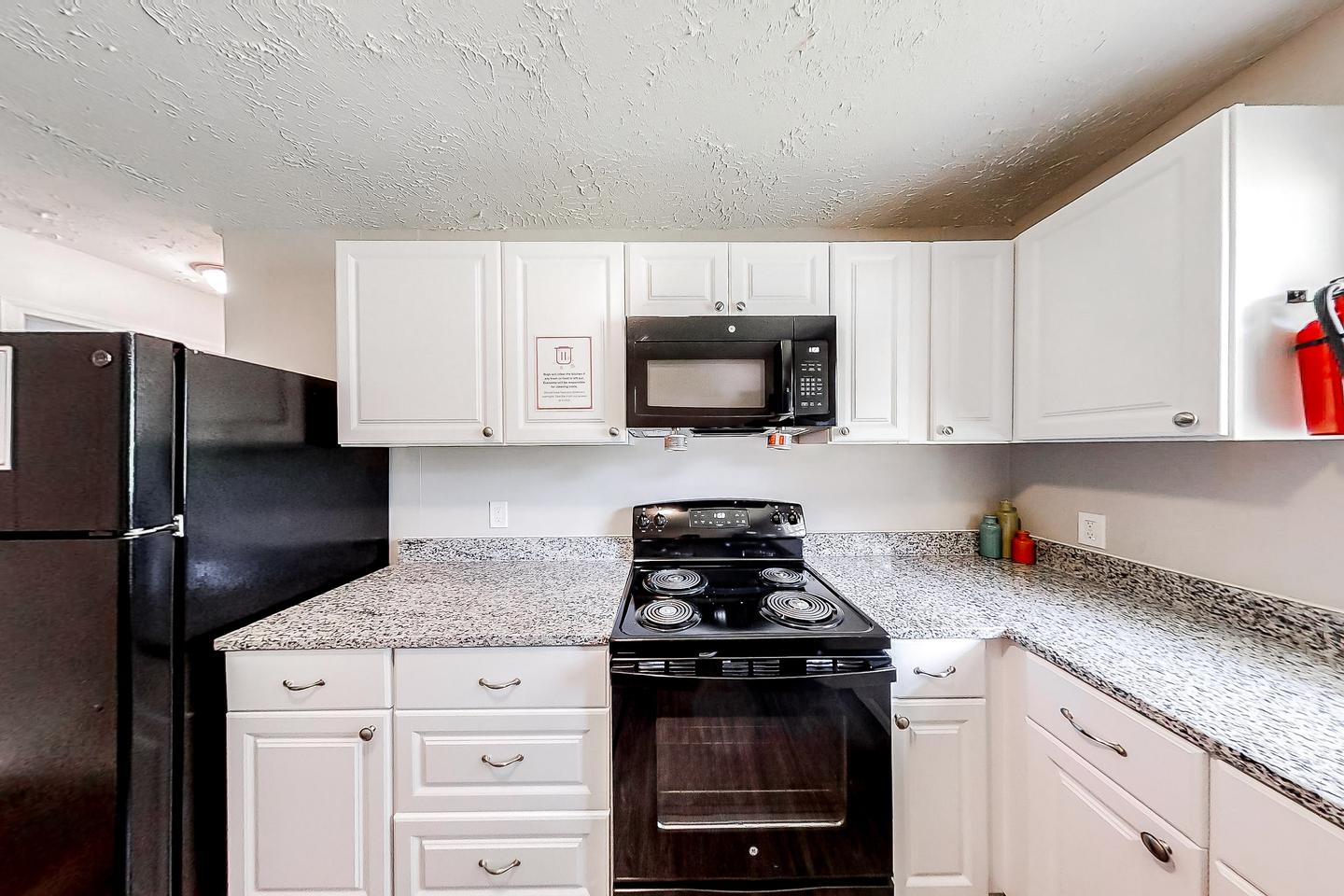 Common spaces including the kitchen