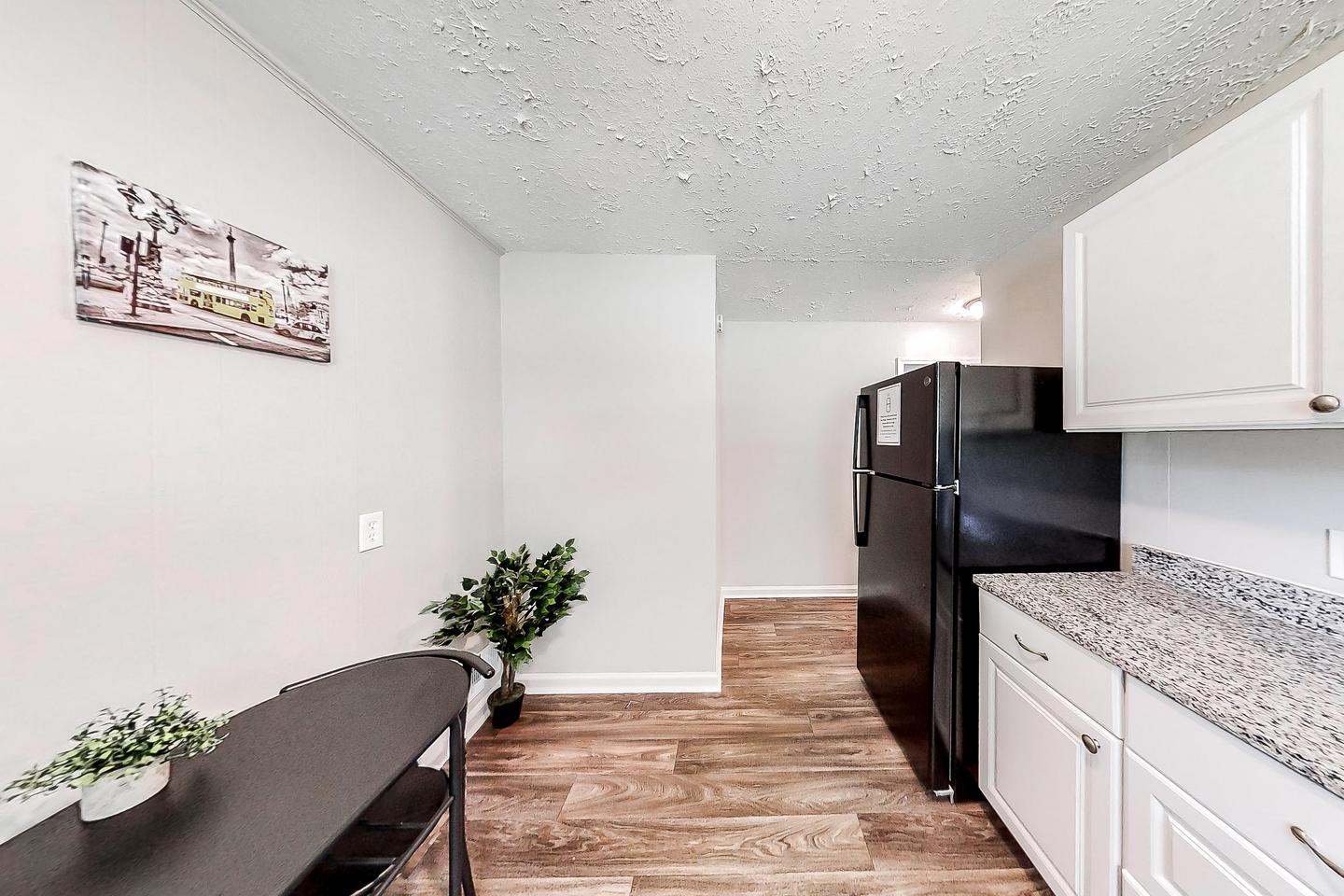 Common spaces including the kitchen