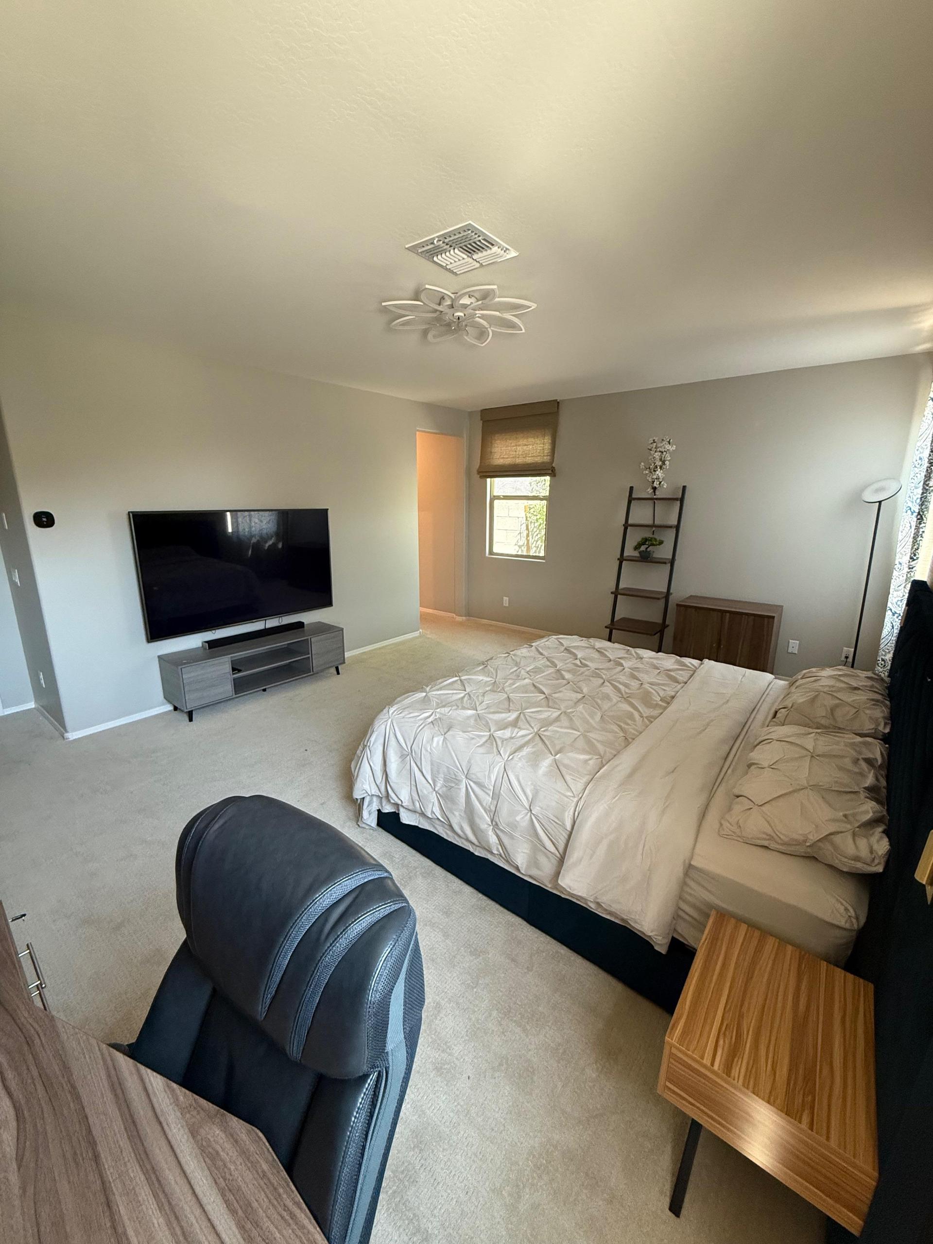 Master Bedroom 1 - with 75 inch LG high end TV with Home Theater