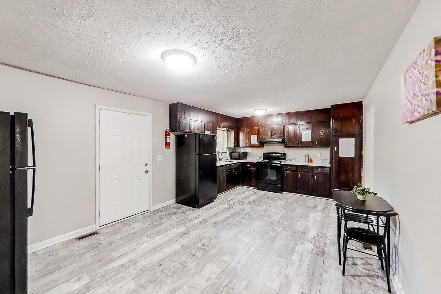 Common spaces including the kitchen