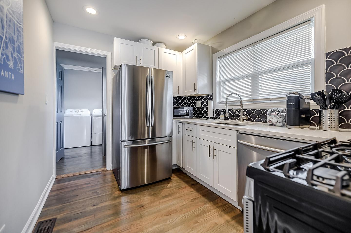 Common spaces including the kitchen