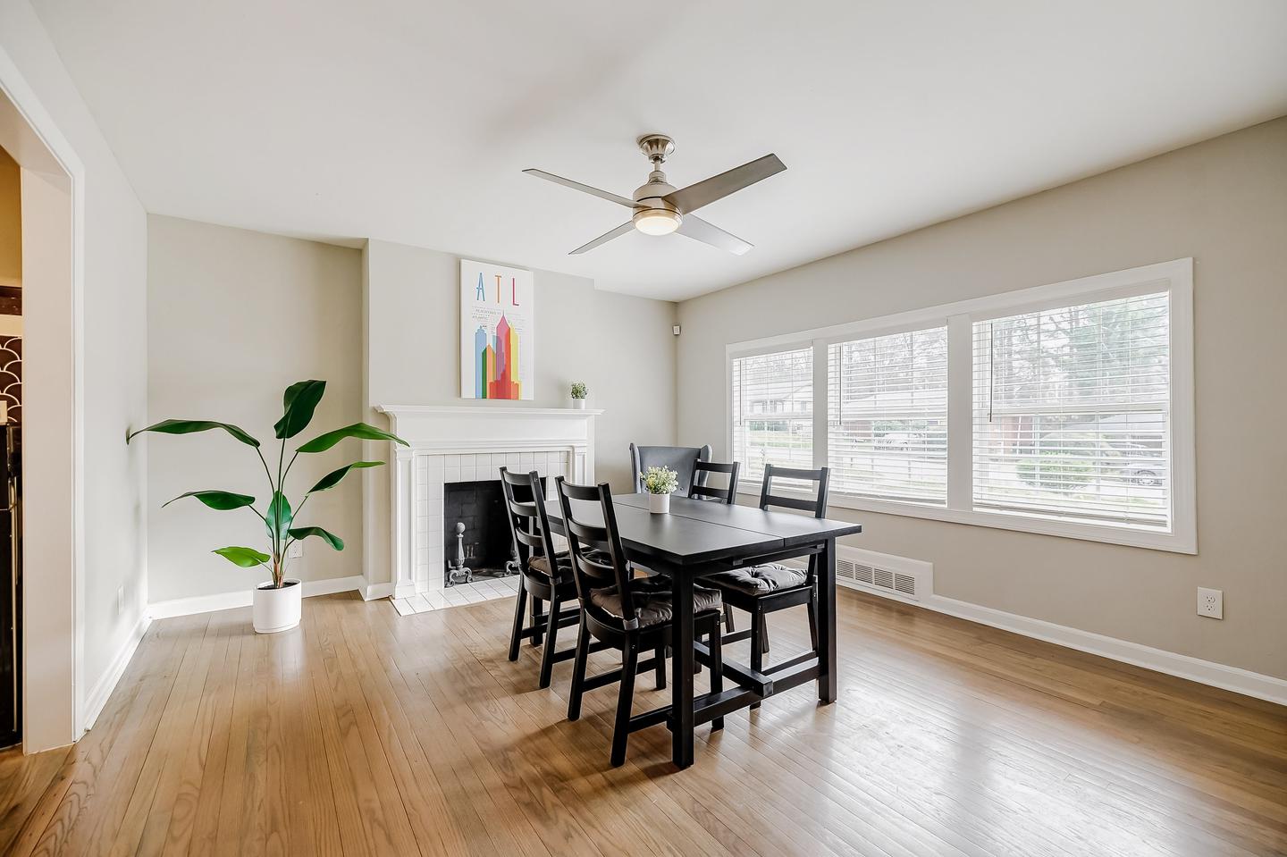 Common spaces including the kitchen