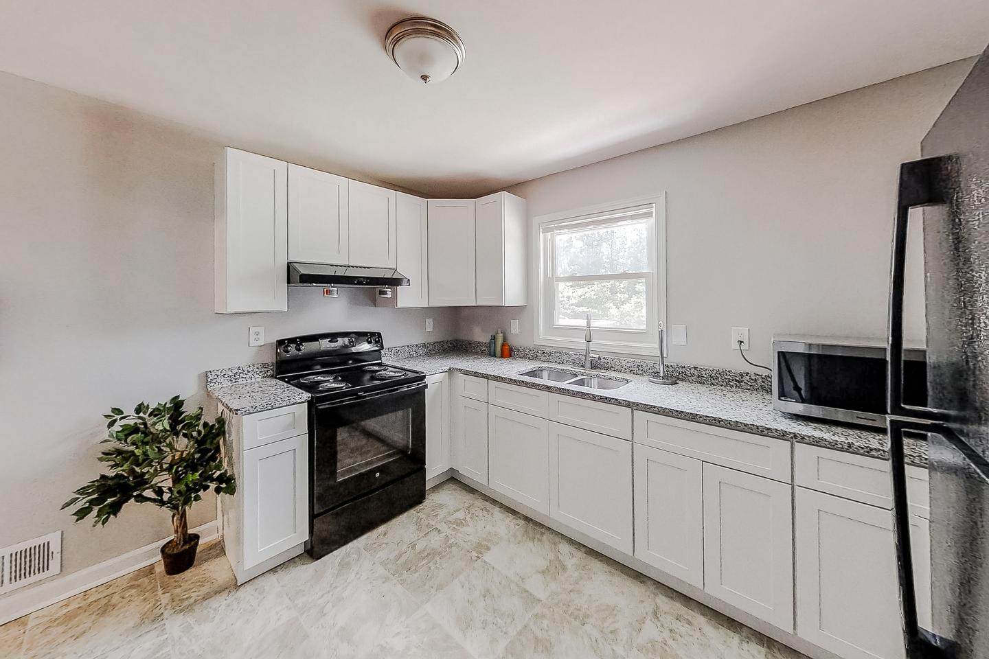 Common spaces including the kitchen