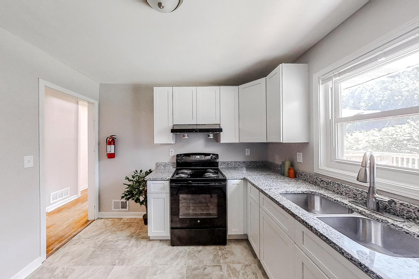 Common spaces including the kitchen