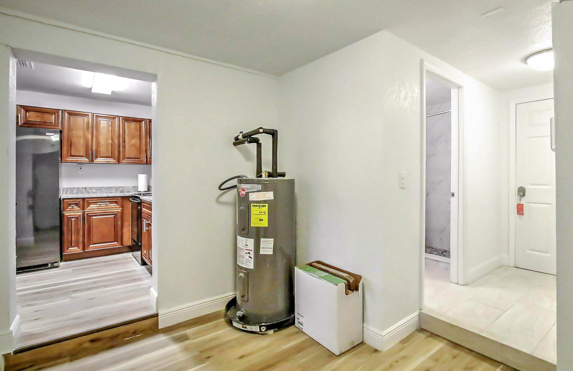 Common spaces including the kitchen