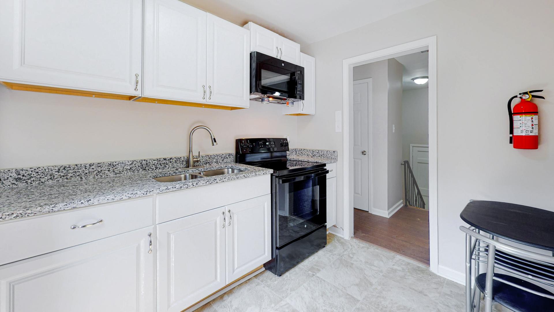 Common spaces including the kitchen