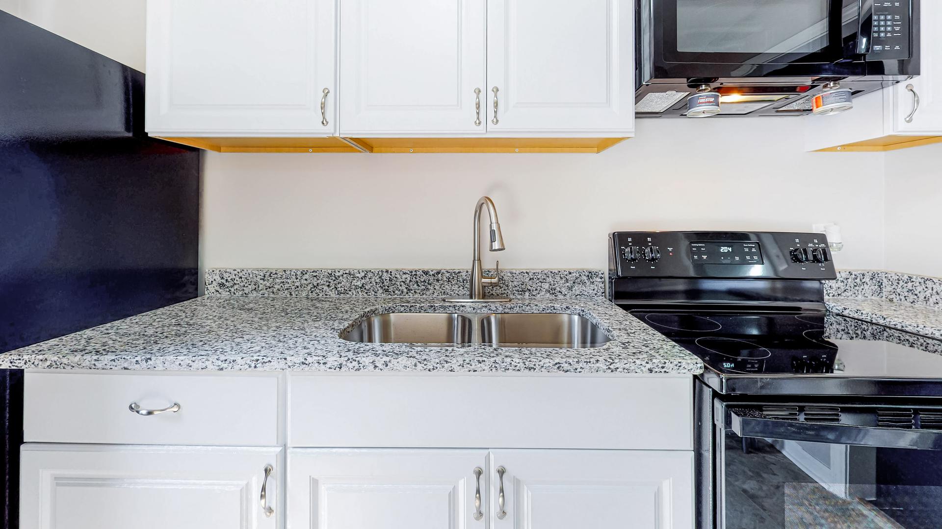 Common spaces including the kitchen