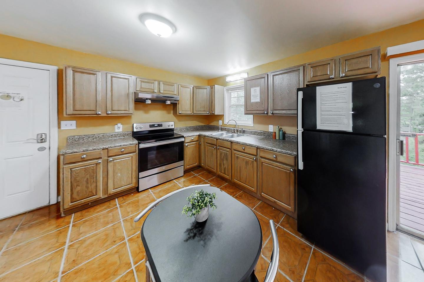 Common spaces including the kitchen