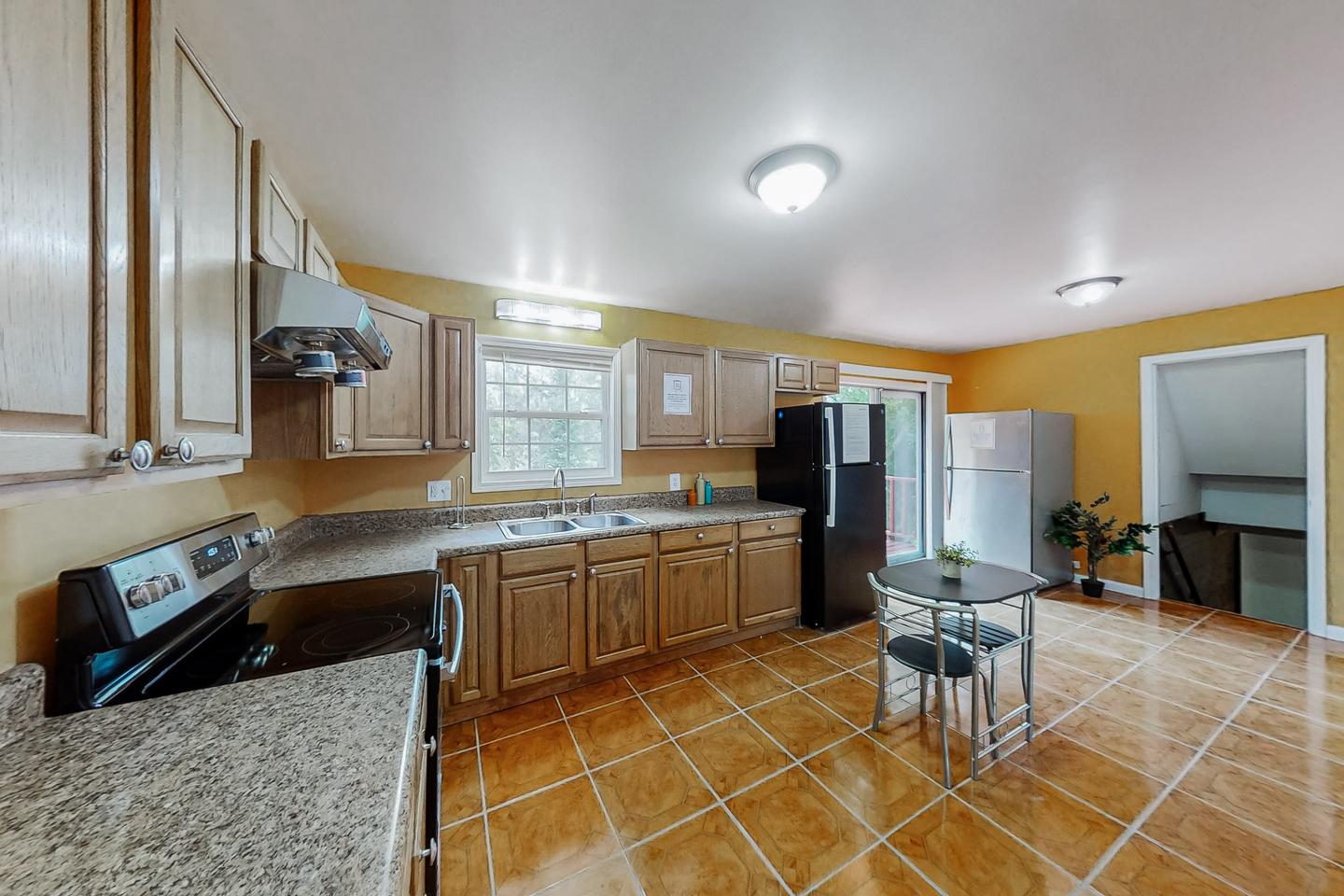 Common spaces including the kitchen