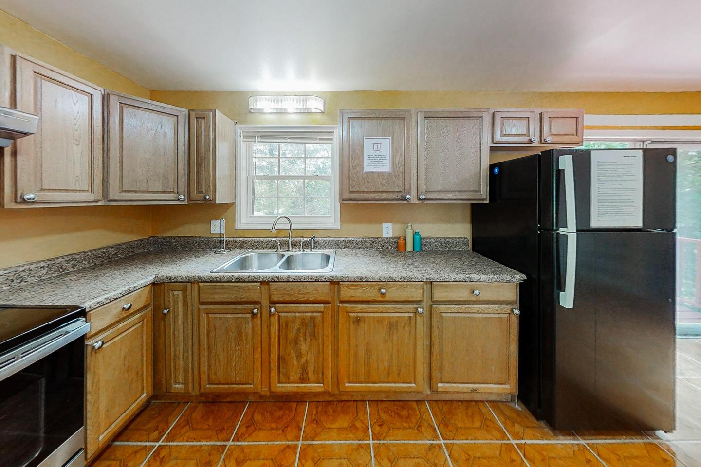Common spaces including the kitchen