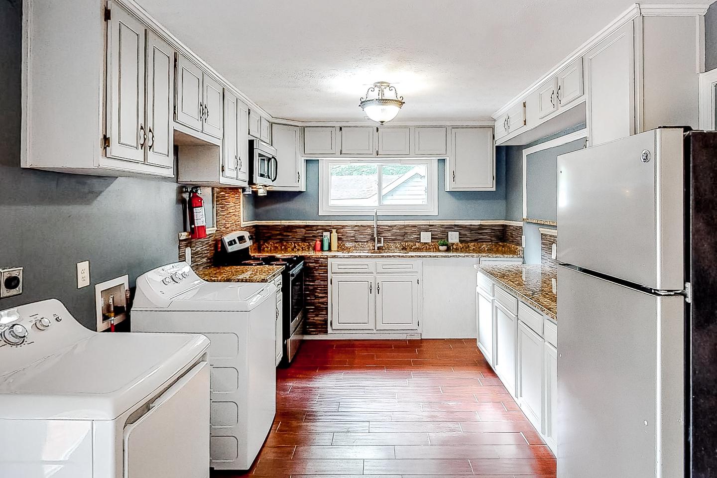 Common spaces including the kitchen