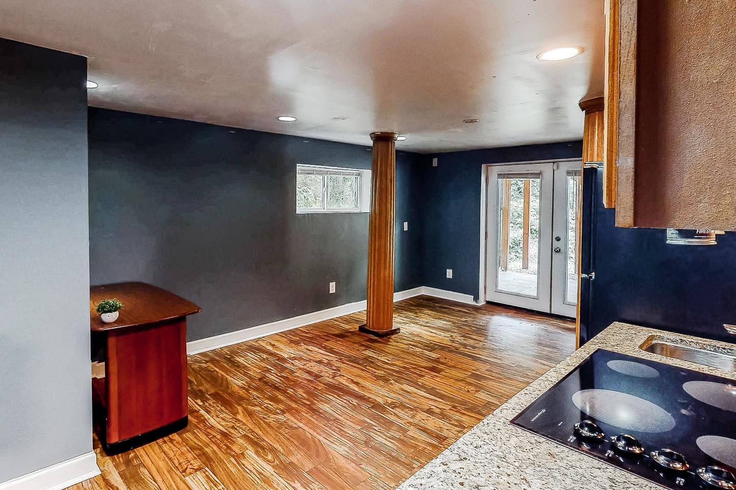 Common spaces including the kitchen