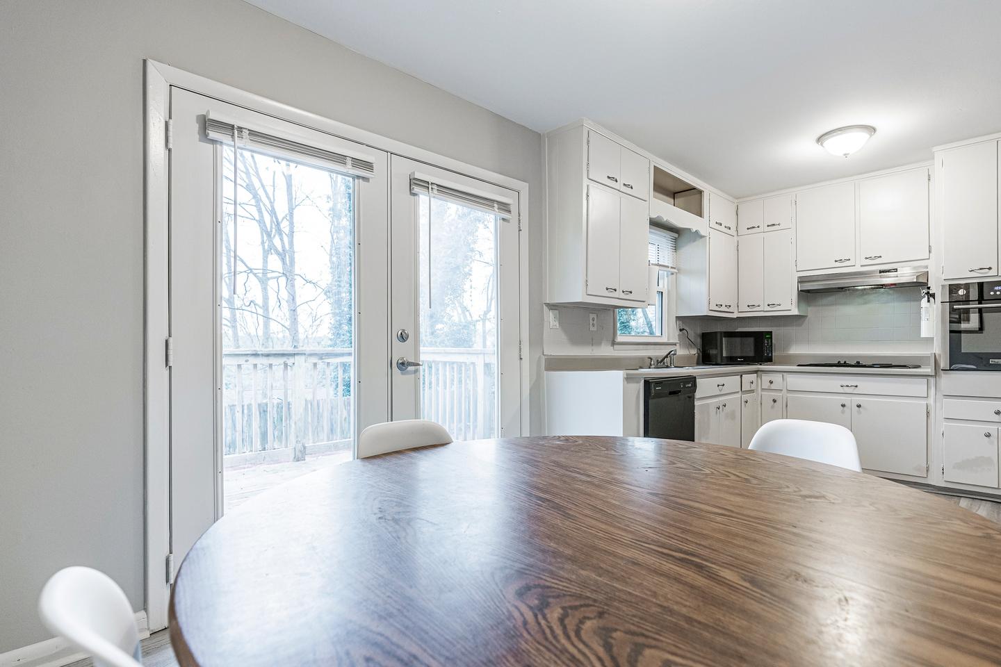 Common spaces including the kitchen