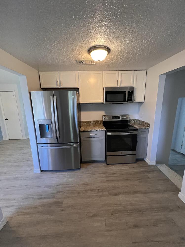 Common spaces including the kitchen
