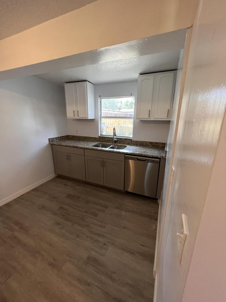 Common spaces including the kitchen