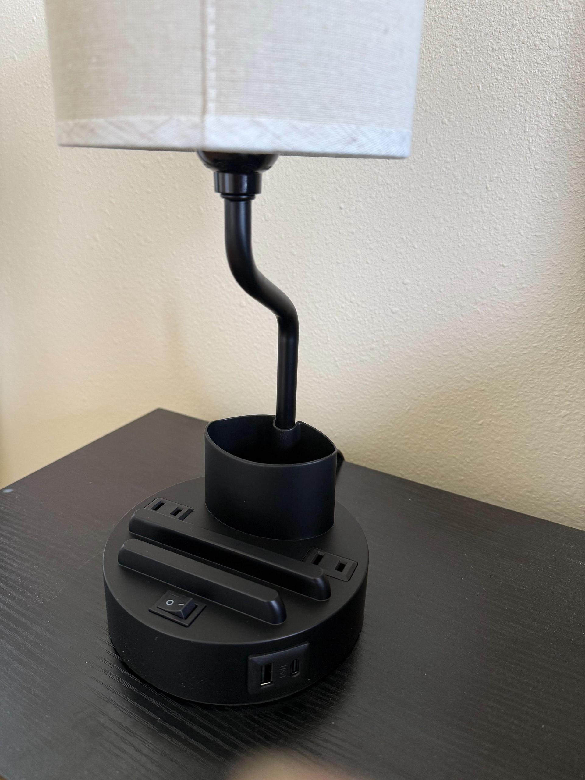 night stand with  storage, 120v outlet, USB-A & USB-C