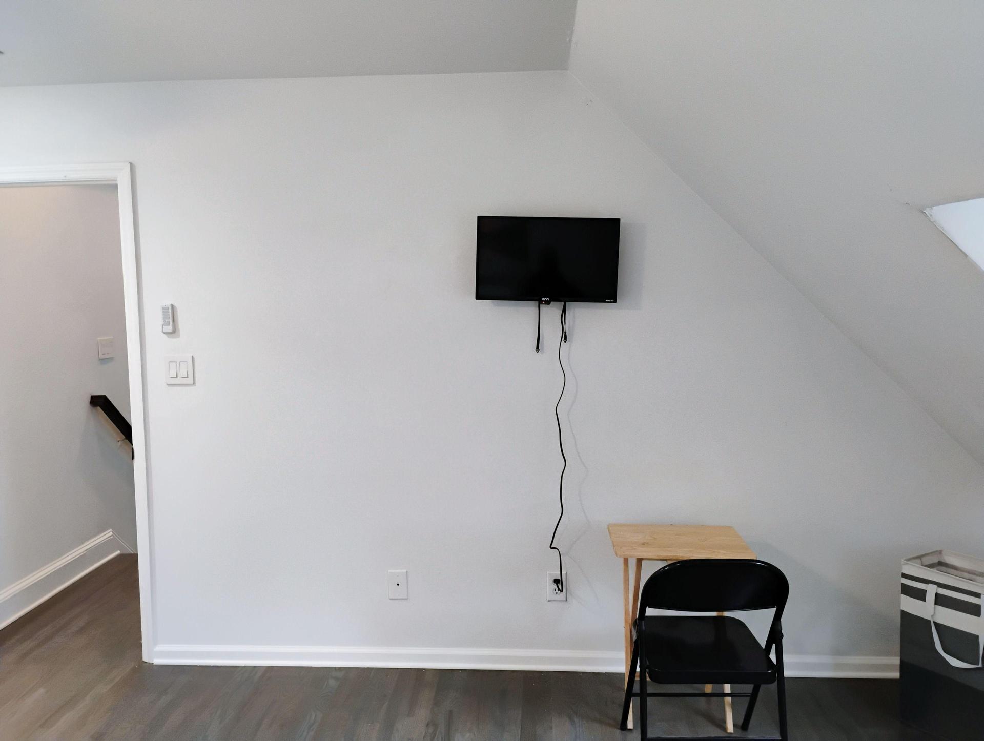 Tv and small desk