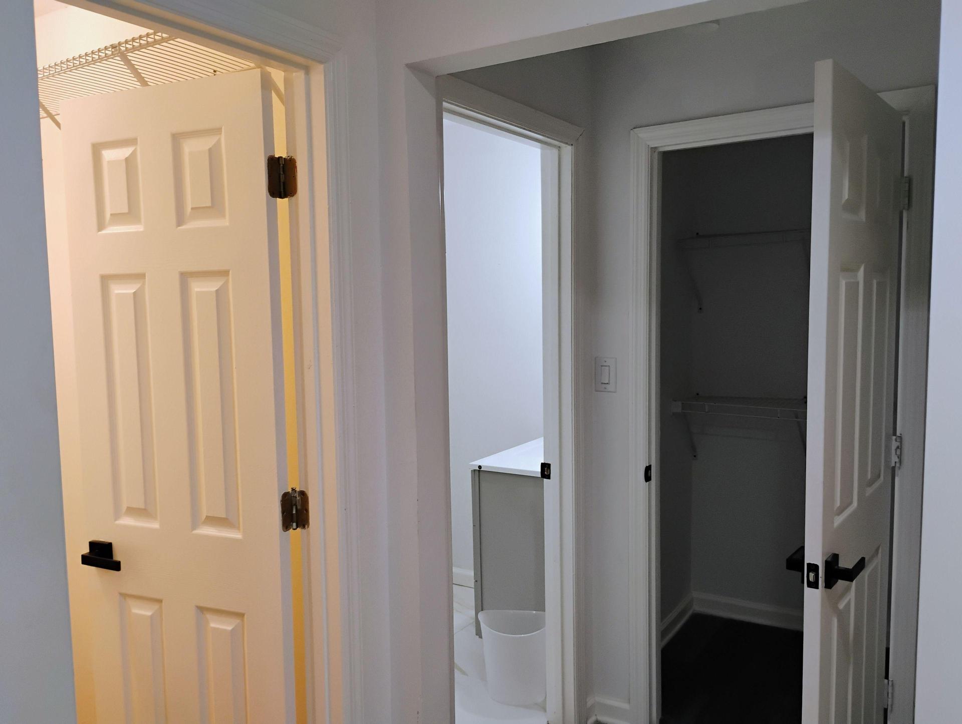 Regular closet and walk in closet