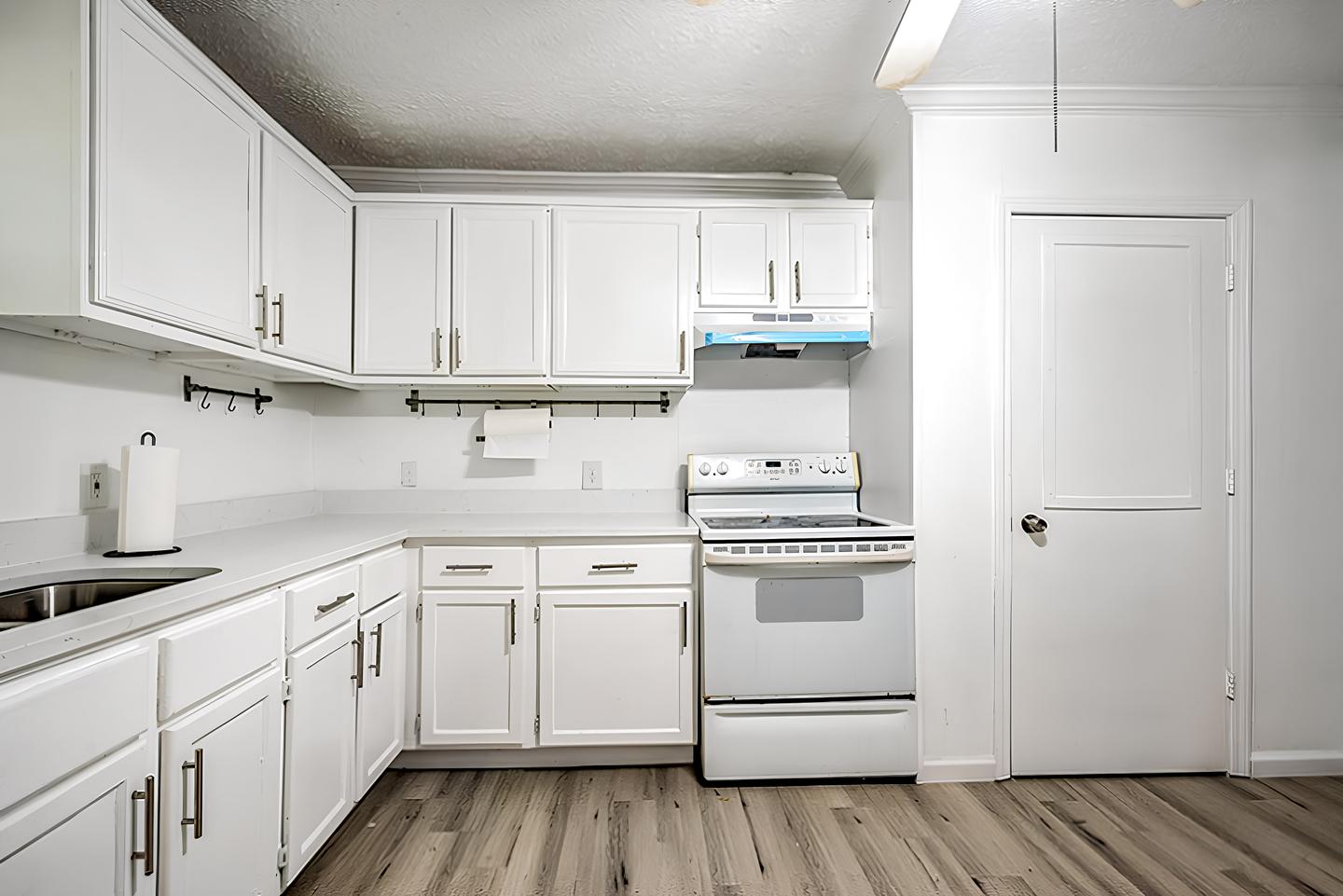 Common spaces including the kitchen