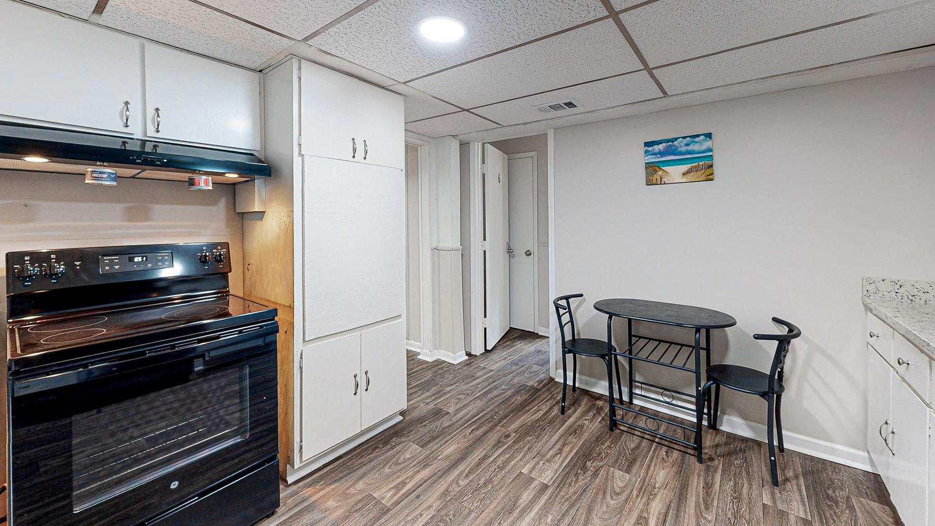 Common spaces including the kitchen