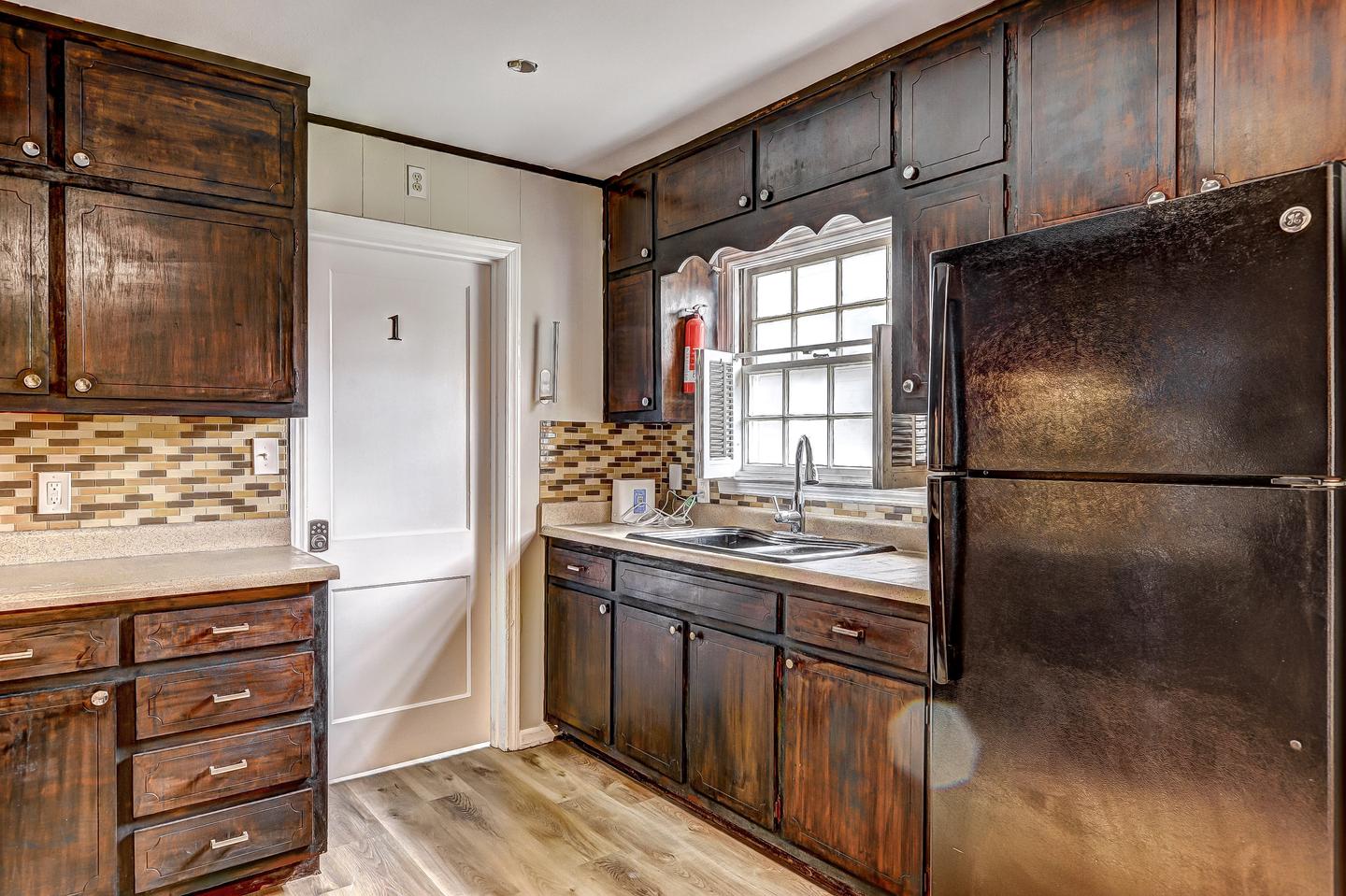 Common spaces including the kitchen