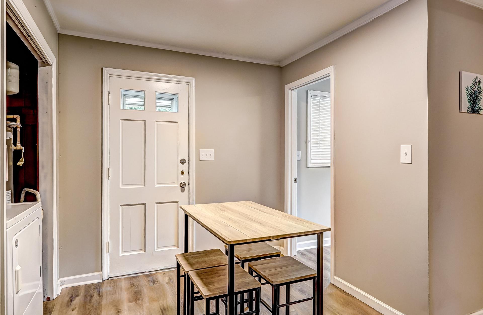 Common spaces including the kitchen