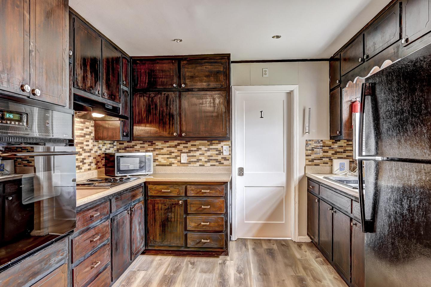 Common spaces including the kitchen