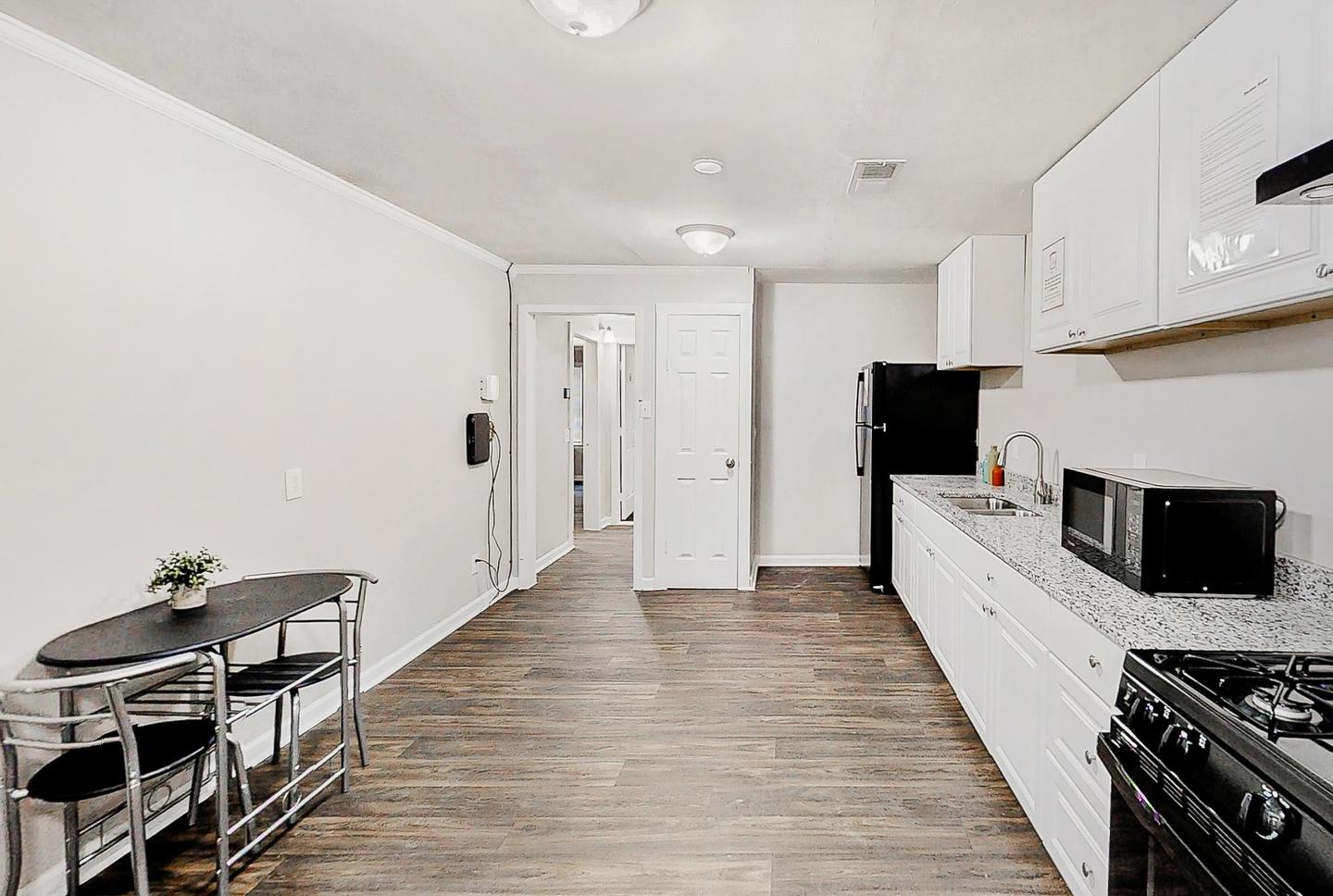 Common spaces including the kitchen