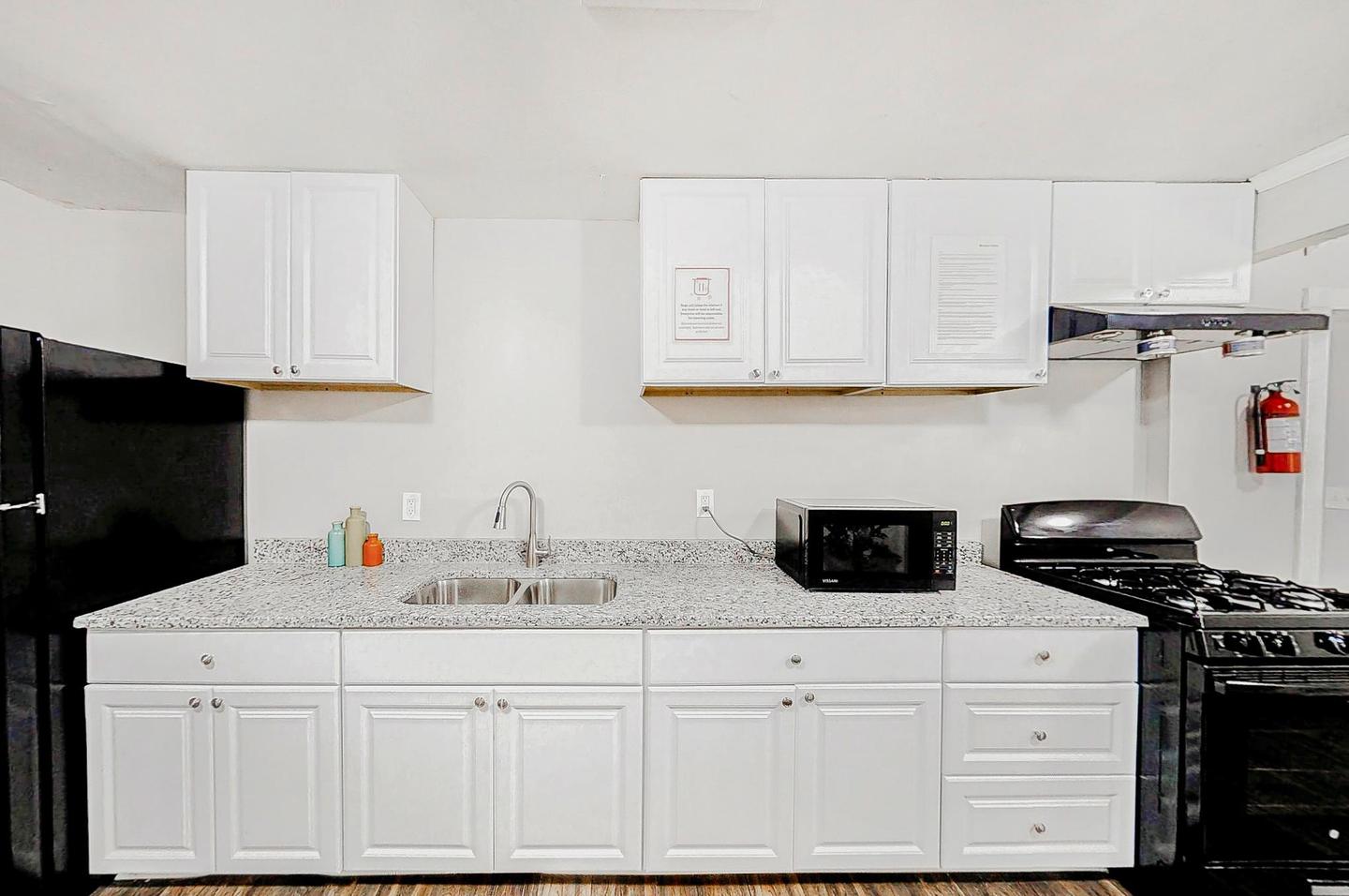 Common spaces including the kitchen