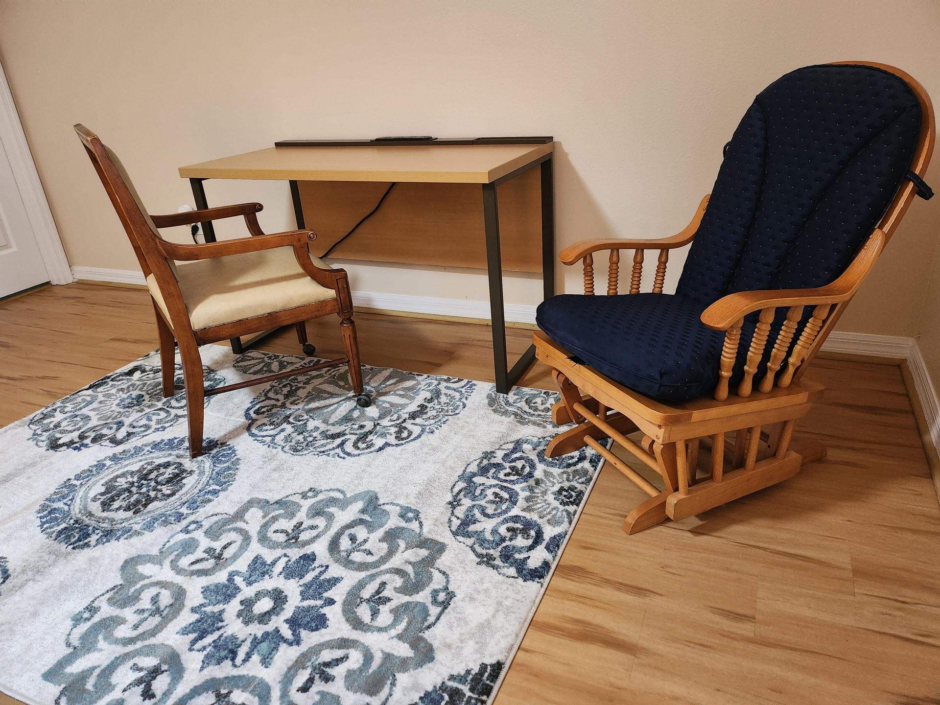 comfy workspace and rocker