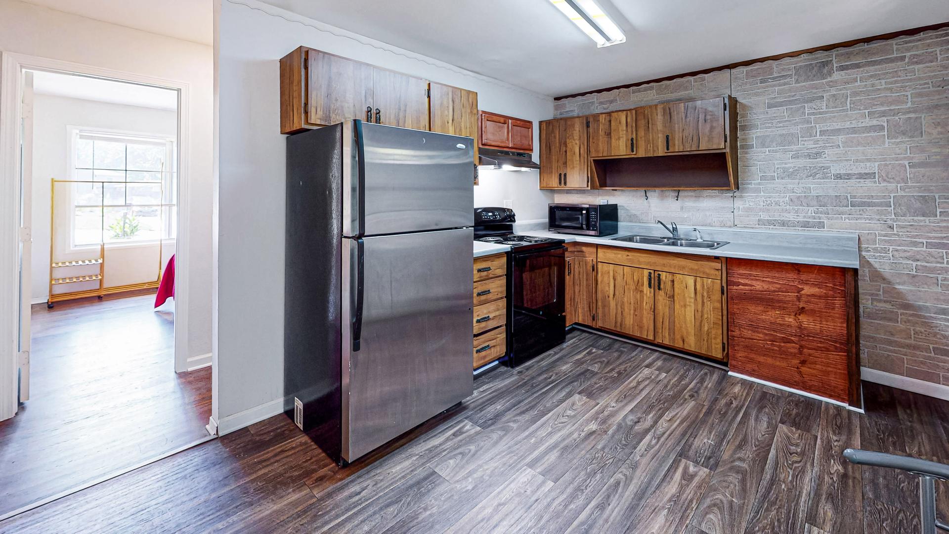 Common spaces including the kitchen