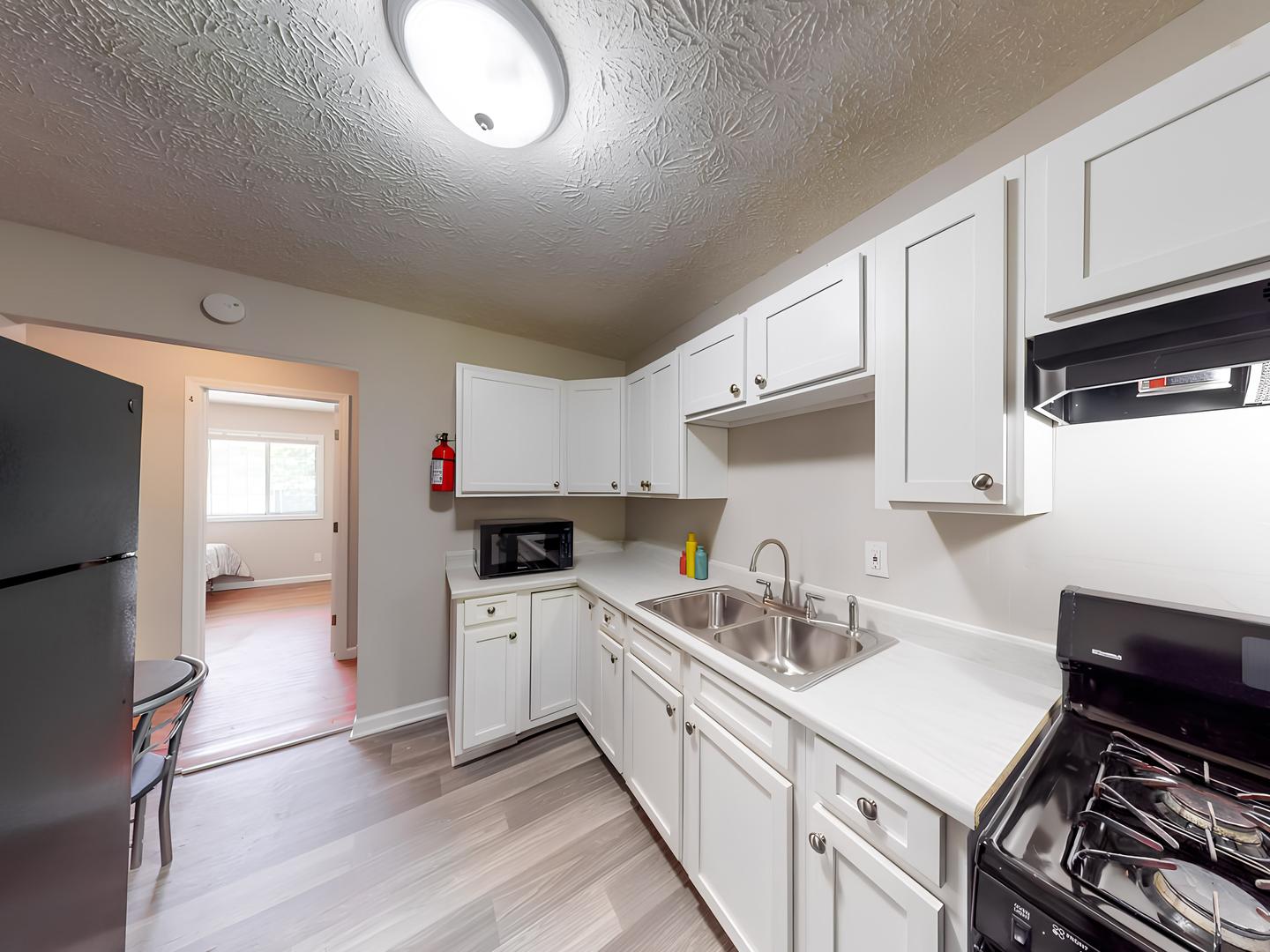 Common spaces including the kitchen