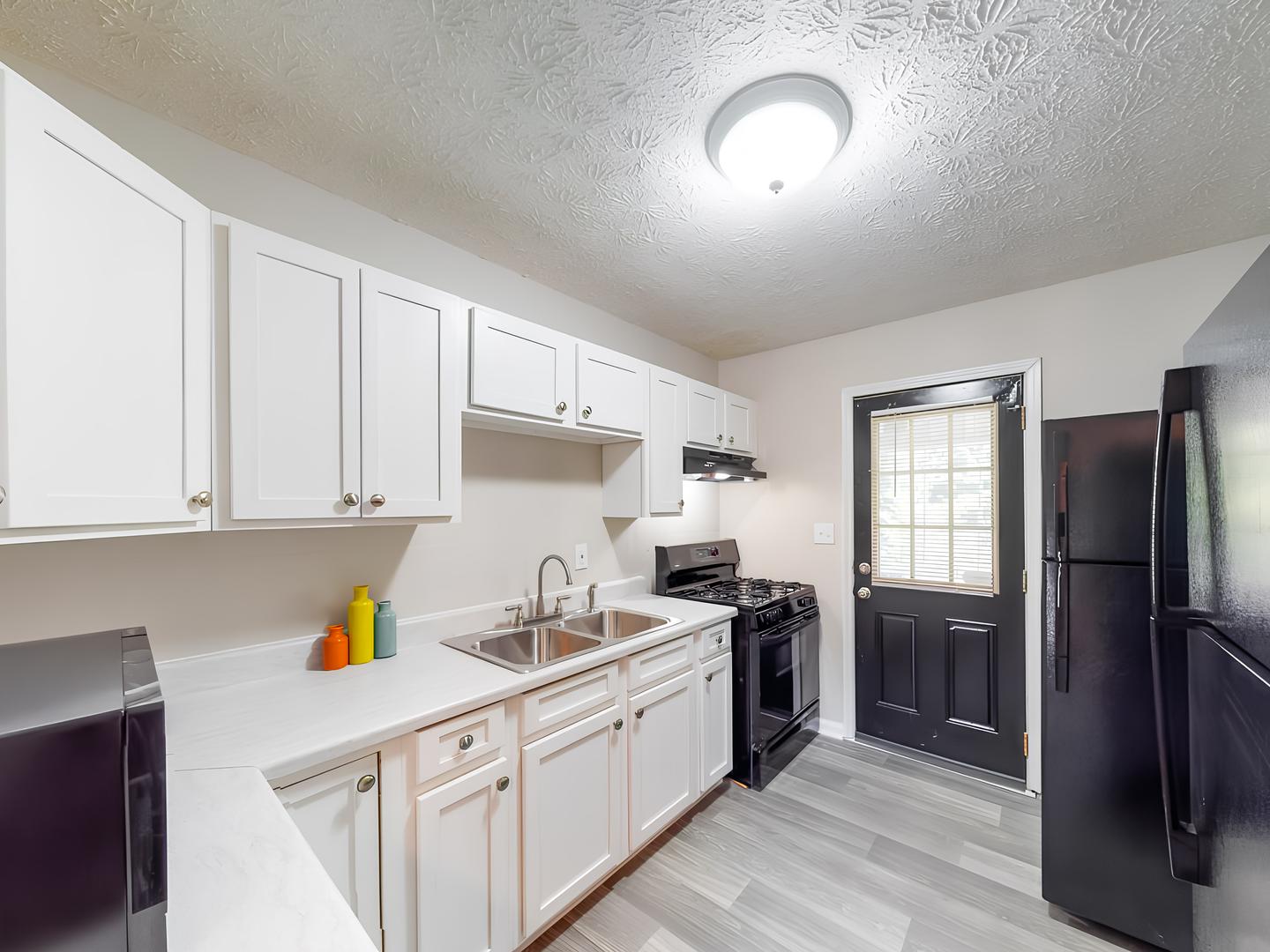 Common spaces including the kitchen