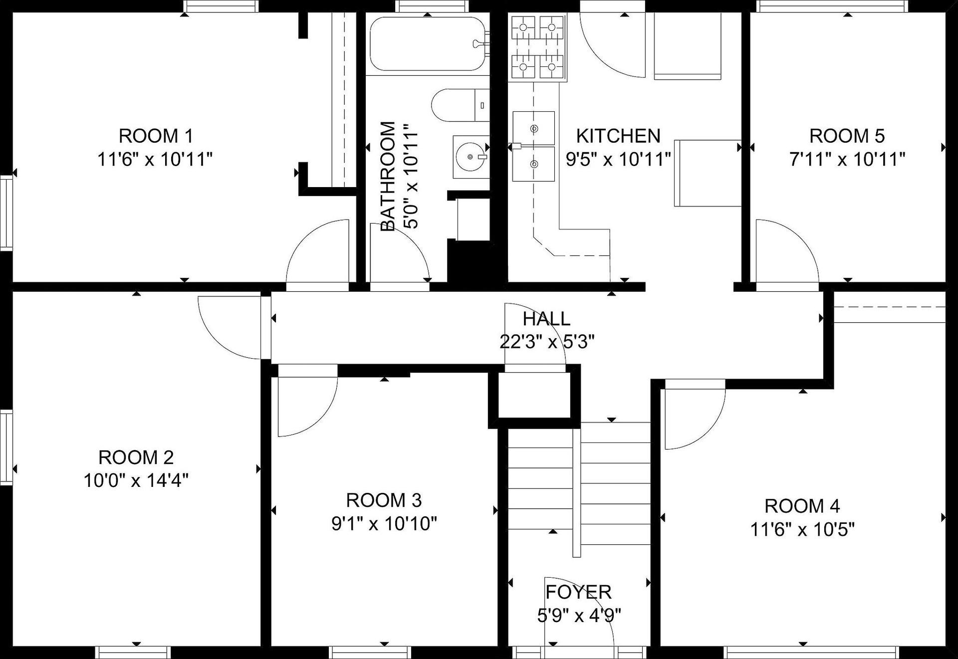 Common spaces including the kitchen