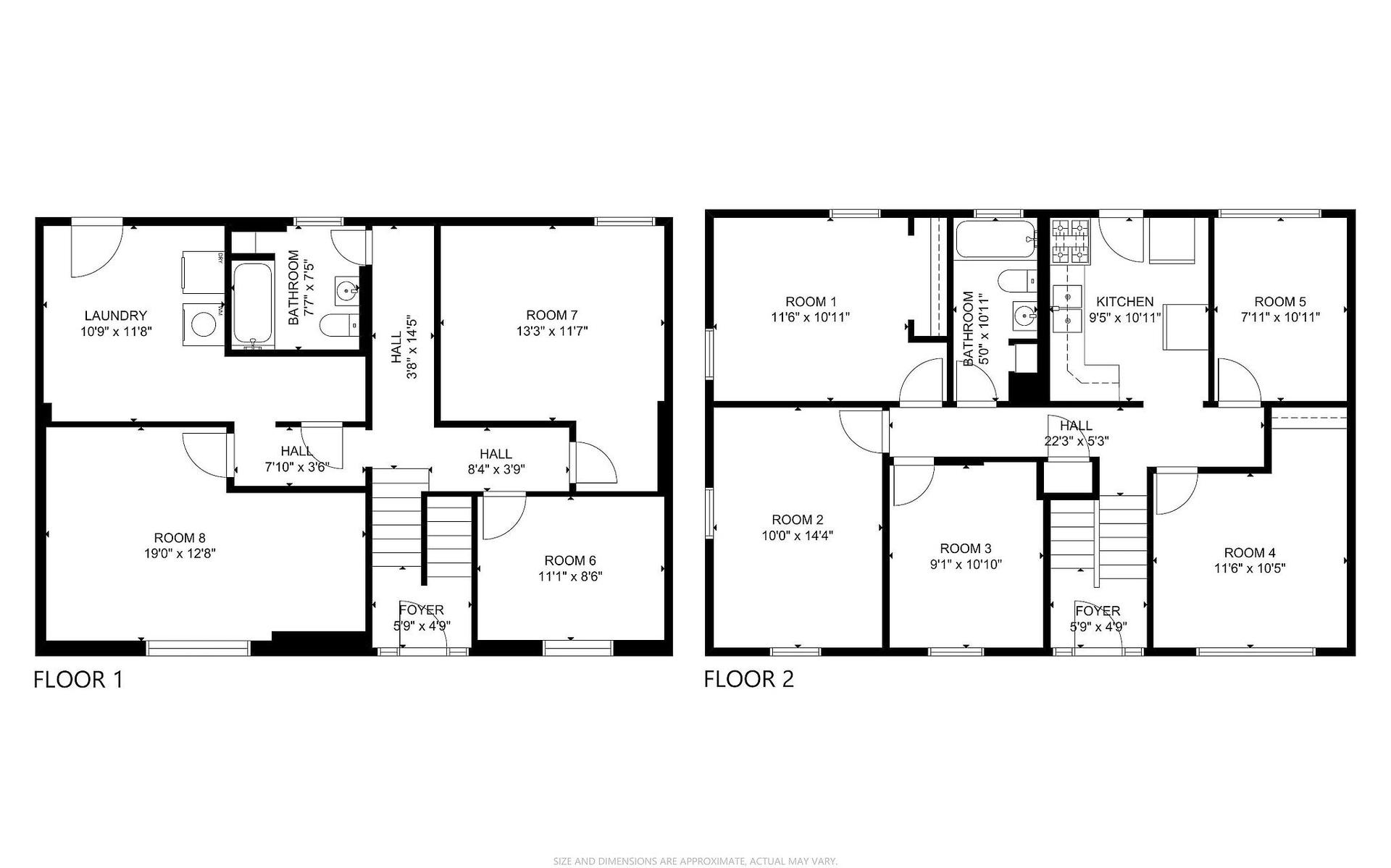 Common spaces including the kitchen
