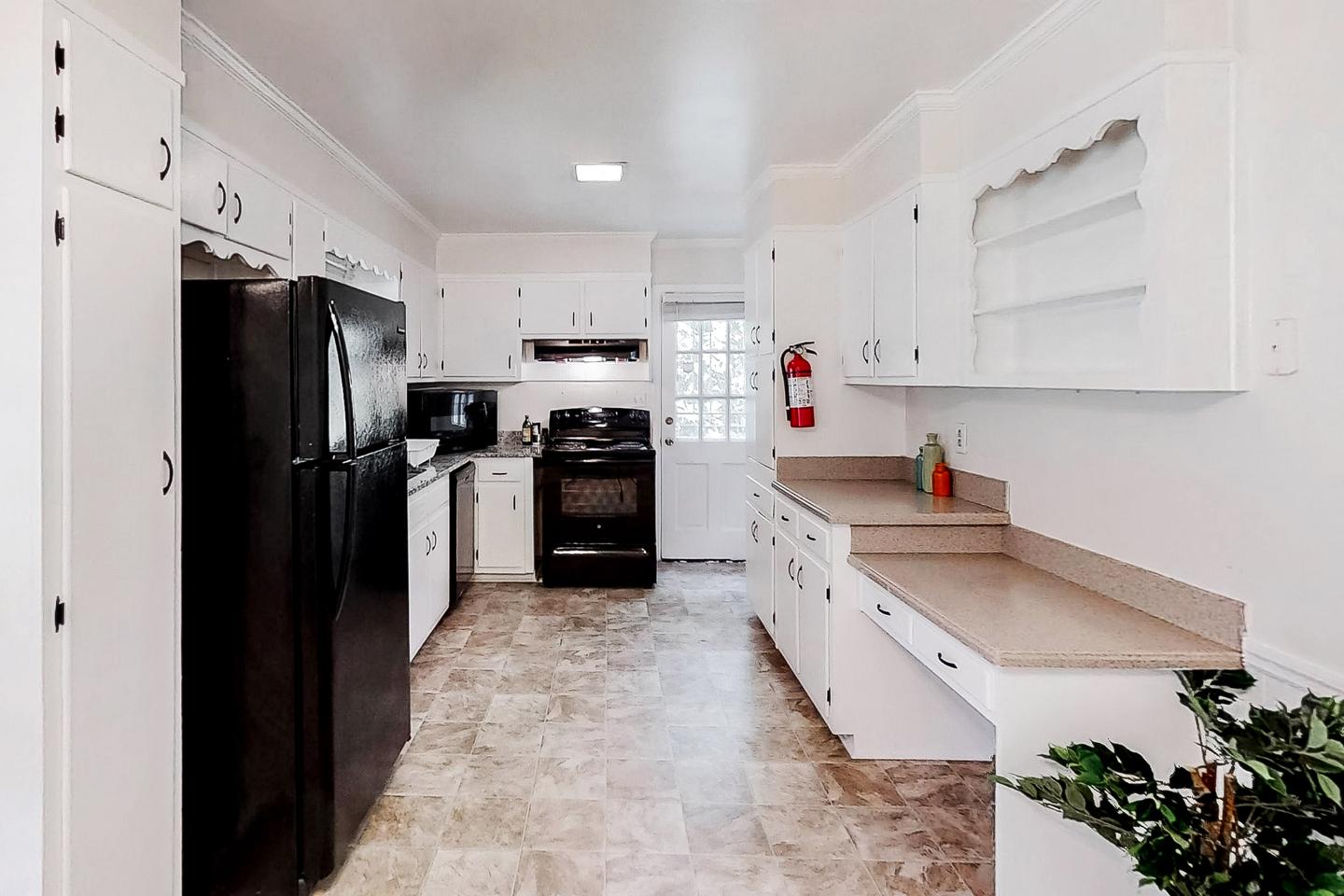 Common spaces including the kitchen