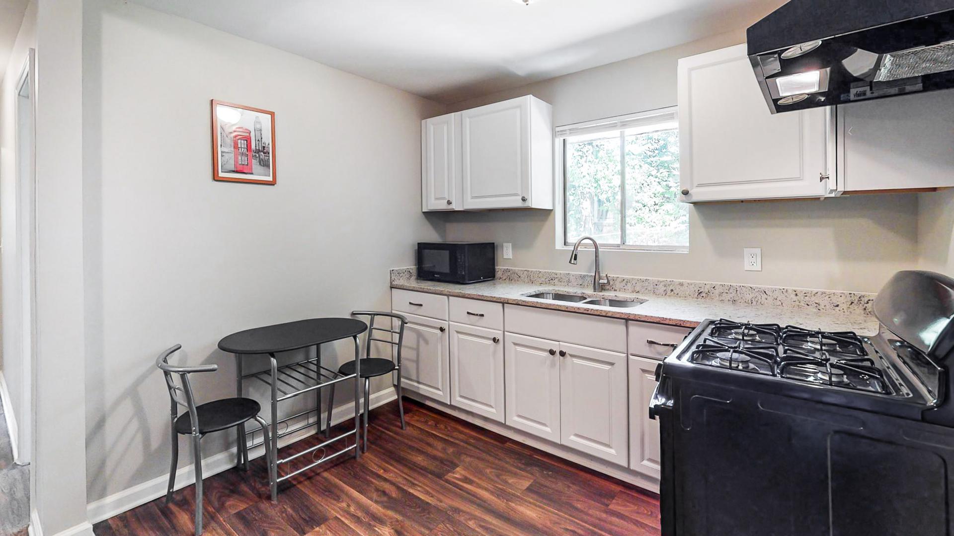 Common spaces including the kitchen