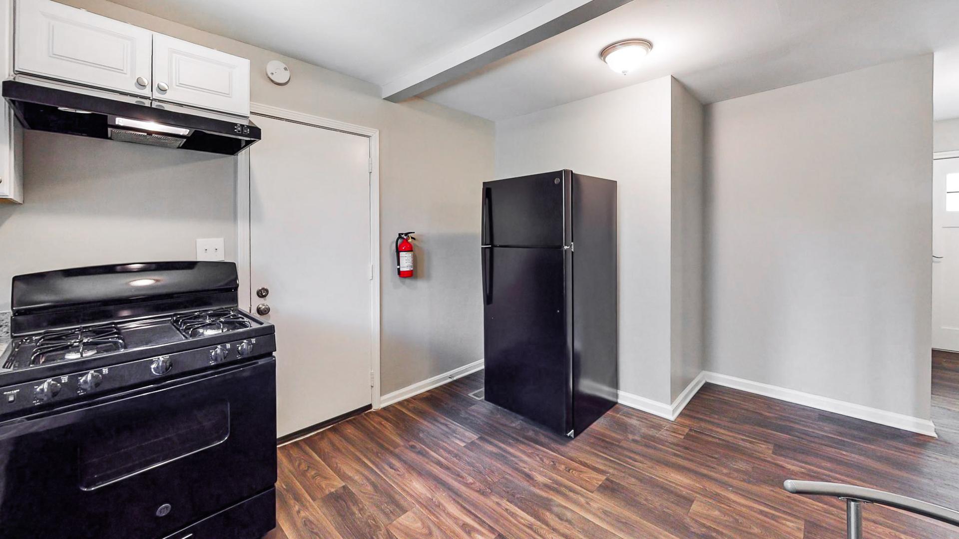 Common spaces including the kitchen