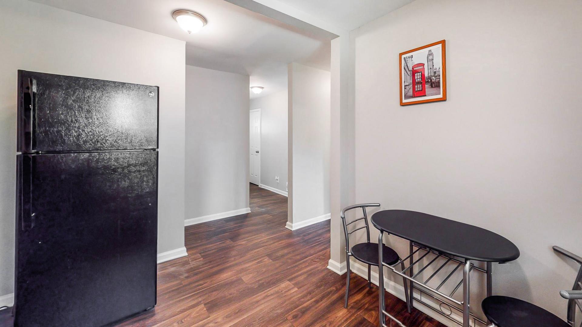 Common spaces including the kitchen