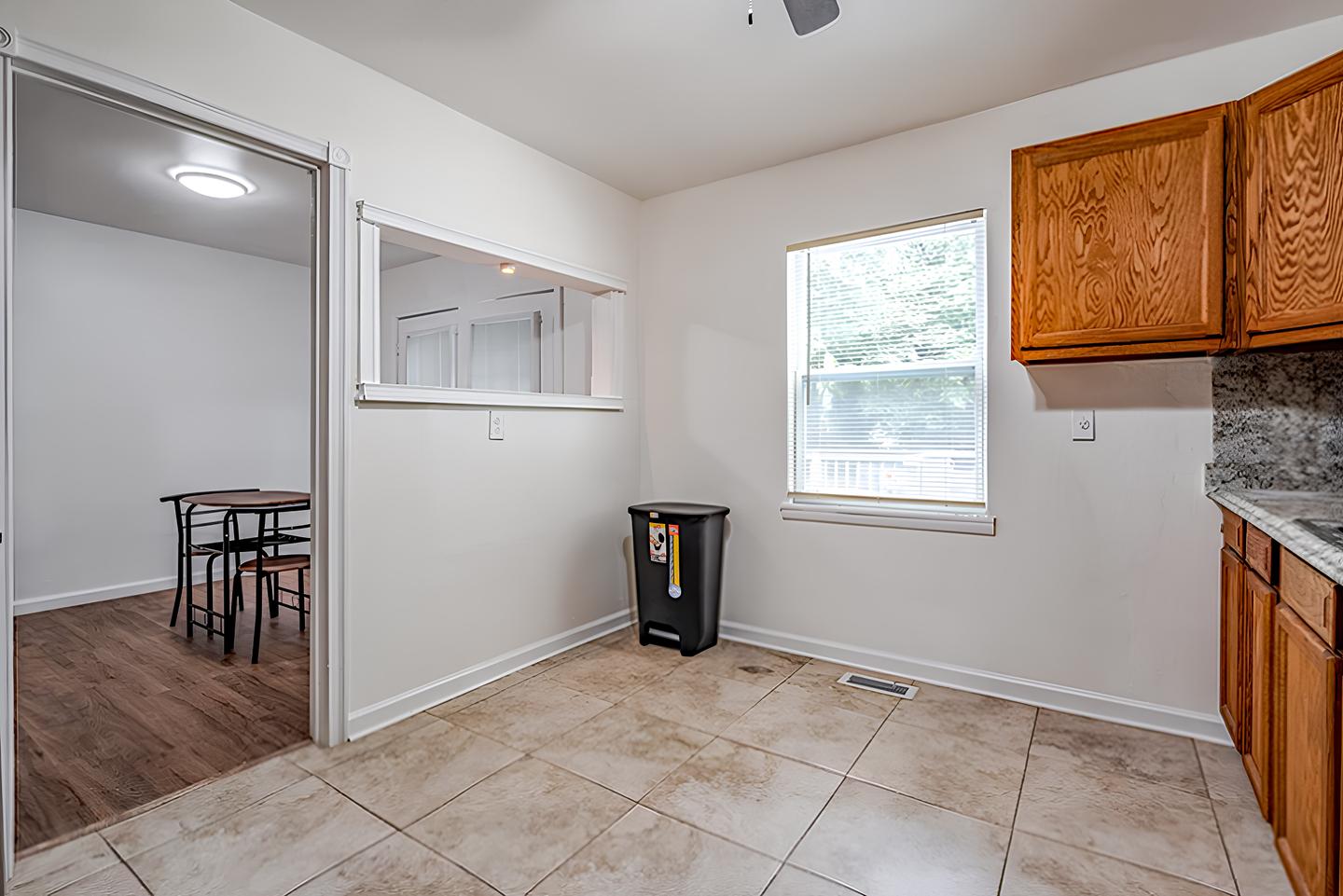 Common spaces including the kitchen