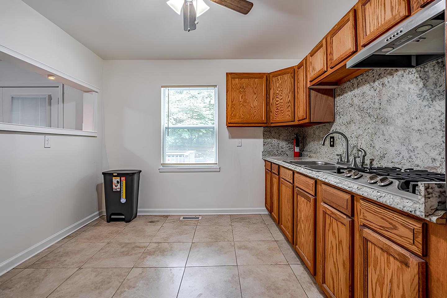 Common spaces including the kitchen