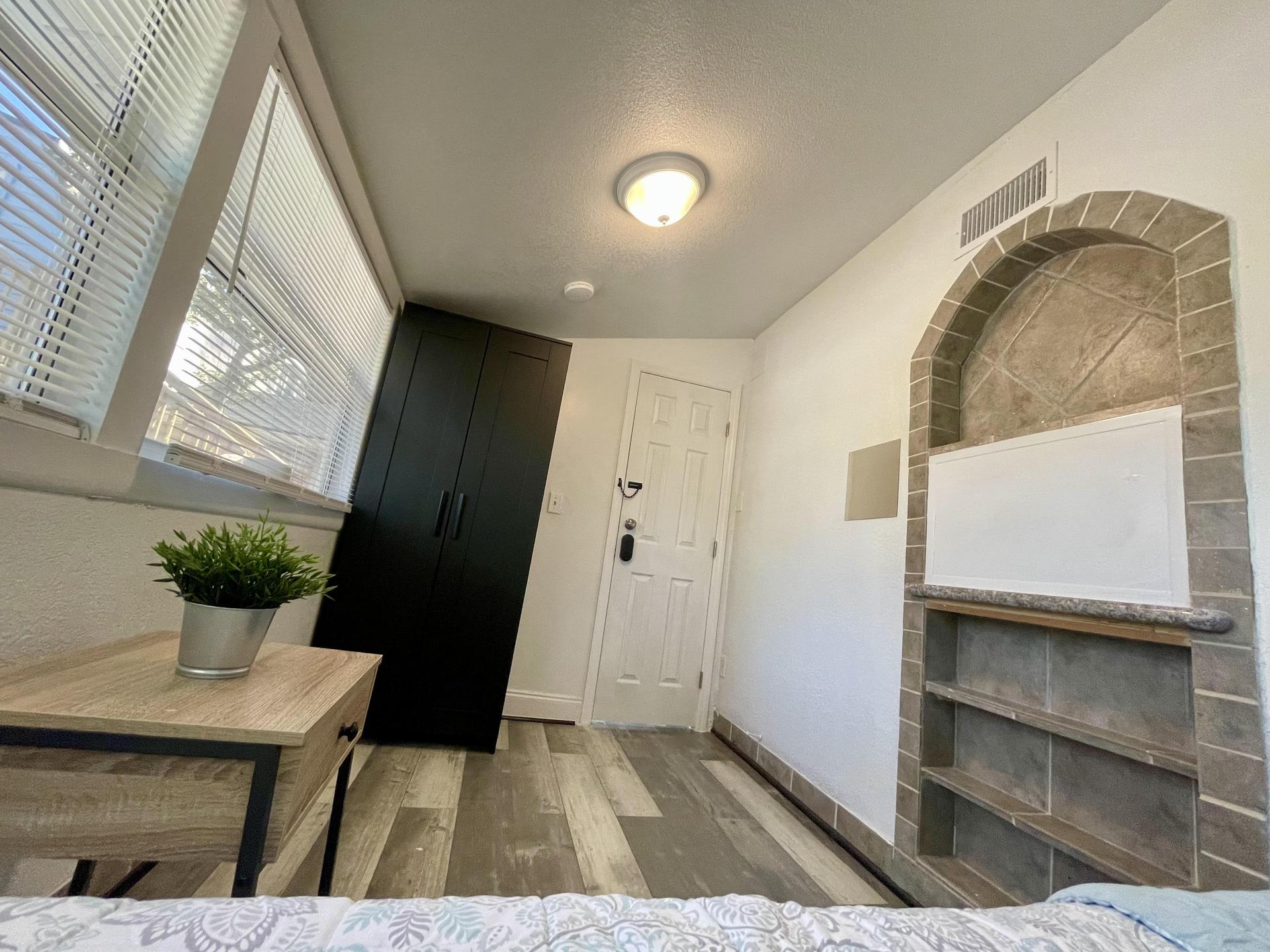 built in shelving for storage