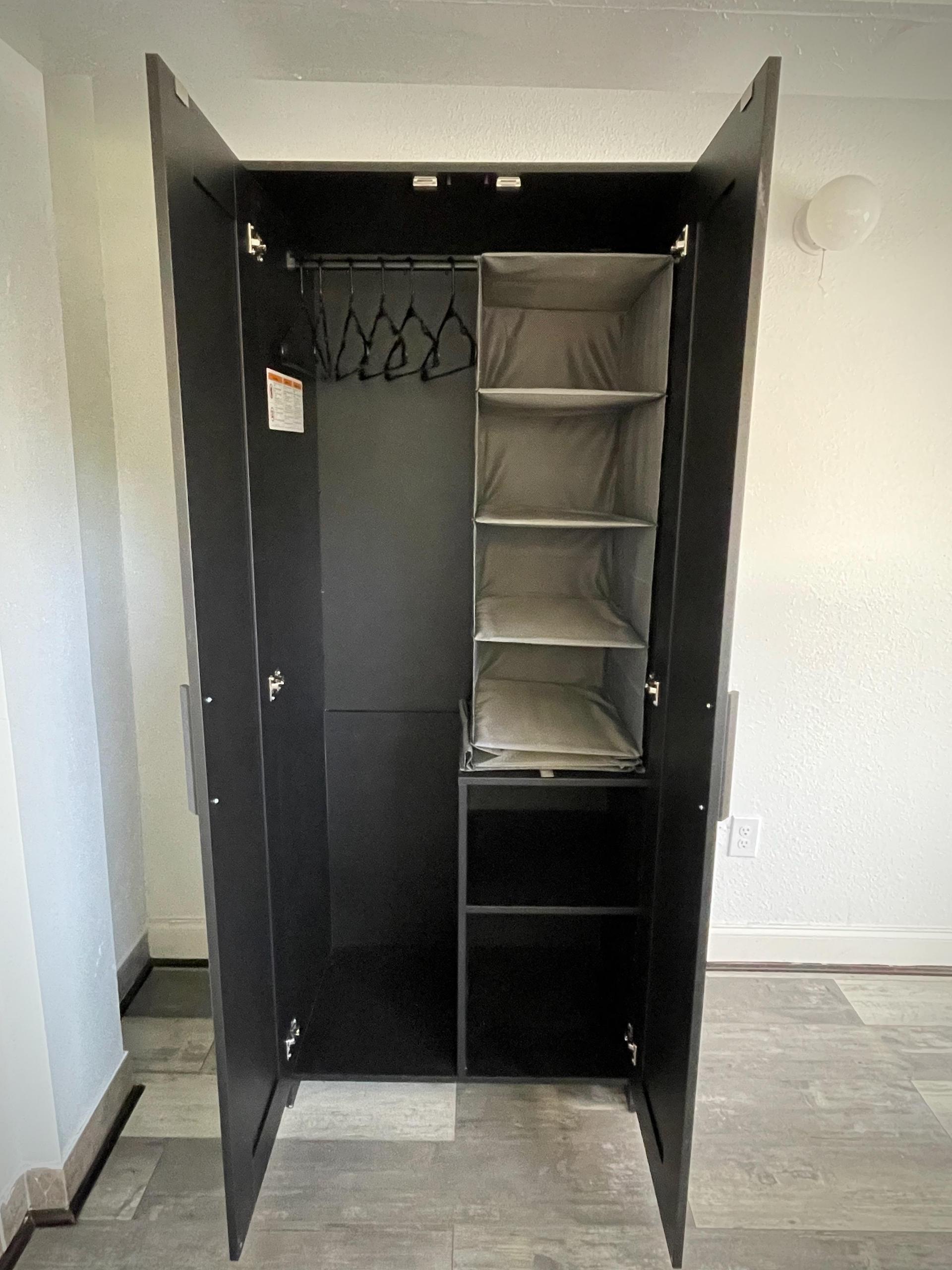 compartments for storage in the wardrobe
