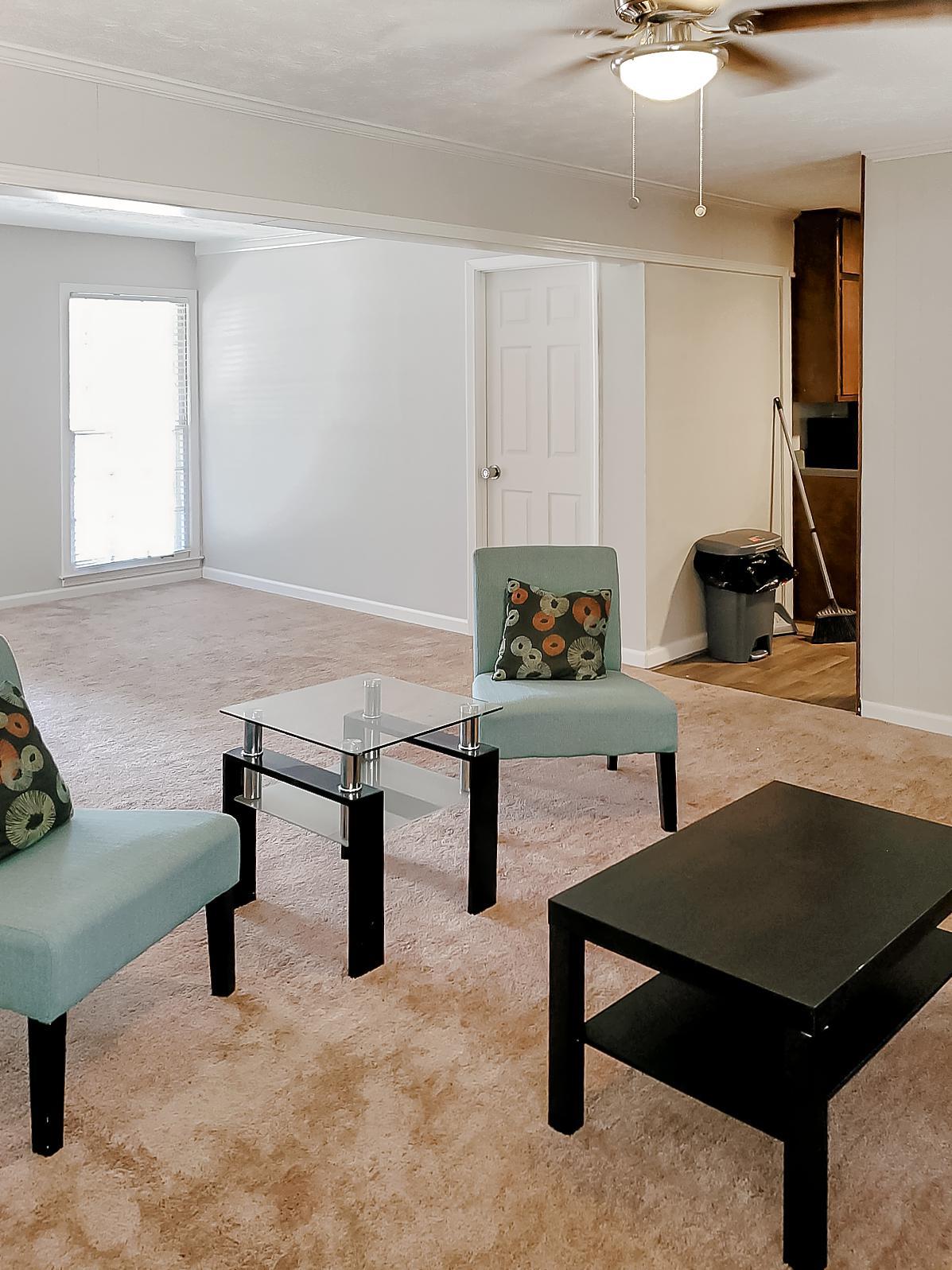 Common spaces including the kitchen